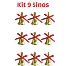 9 Enfeite Mini Sino Decoração Pendente Árvore De Natal