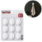 9 Ganchos Adesivo Suporte Porta Toalha Cabide Banheiro