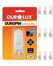 9 Lâmpadas Bipino 60w G9 Cor da Luz Amarelo 2800k 127v Ourolux