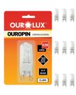 9 Lâmpadas Halógenas Ourolux Base G9 20W 220V Cor da Luz 2800K Branco Quente