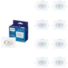 9 Luminária Spot Led 4.2w Philips 2700k Embutir 350lm Biv.