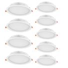 9 Luminárias Led De Embutir Redonda 3000k Ledvance 7021286