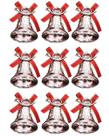 9 Mini Sinos para Decoração de Árvore de Natal