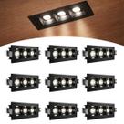 9 Mini Spot Triplo Embutir Led Recuado 4000k Downlight Bet89