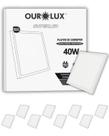 9 Painel Plafon Luminária LED Sobrepor 40w Bivolt Cor da Luz 6500K Branco Frio Quadrado Ourolux 9 Painel Plafon Luminária LED Sobrepor 40w Bivolt Cor da Luz 6500K Branco Frio Quadrado Ourolux