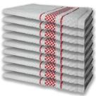 9 Panos De Prato Atoalhado Felpudo Premium Vermelho