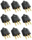 9 Plugue Macho 3 Pinos 10 A 2P+T MarGirius Preto