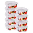 9 Pote de Vidro Hermetico Quadradao 520ML Marmita Forno Airfryer