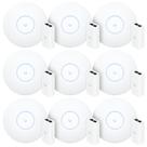9 Roteadores Wi-Fi 6 Access Point 3.0 Gbps + 9 Injetores PoE 9 U6+ Ubiquiti C/ 9 Fontes 48V 15W