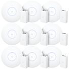 9 Roteadores WiFi 6 Access Point 5.3 Gbps + 9 Injetores PoE+ 9 U6 Pro Ubiquiti Com 9 Fontes 48V 30W