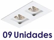 9 Spot De Embutir Duplo Recuado Branco Par 20 Sala Ac879
