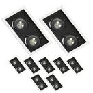 9 Spot Embutir Branco e Preto AR70 Base GU10 Save Energy