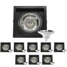 9 Spot Embutir Recuo AR111 + Lâmpada LED 12W 4000K Save Energy