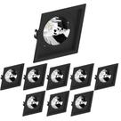 9 Spot Recuado Embutir Preto Gu10 Ar70 Save Energy Quadrado 9 Spot Recuado Embutir Preto Gu10 Ar70 Save Energy Quadrado