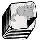 9 Tapetinhos Macios para Dormir Pet Antipulgas 200 Lavagens 45x45 Branco com Borda Preta 9 Tapetinhos Macios para Dormir Pet Antipulgas 200 Lavagens 45x45 Branco com Borda Preta