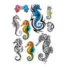 9 Tatuagens Temporárias Tema Cavalo Marinho