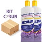 9 Unid. Lustra Móveis Azulim 200ml Lavanda Multi Superfícies
