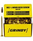 9 x 2,5 cm Wood Screws Grindy Self-Drilling Deck, pacote com 300