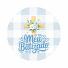 90 Adesivo Rótulo Batizado Batismo Menino
