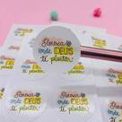 90 Adesivos Etiqueta Floresça Onde Deus Te Plantar