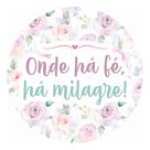 90 Adesivos Rotulos 4cm Frases Onde Há Fé Milagres Colorido