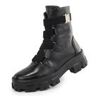 9052GRF Coturno Bota Feminina Moda Inverno couro nobre natural