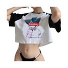 90s Femboy fairycore goth crop top Mulher manga gótica moda coreana camisetas gráficas cortadas 90s Femboy fairycore goth crop top Mulher manga gótica moda coreana camisetas gráficas cortadas