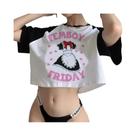 90s Femboy fairycore goth crop top Mulher manga gótica moda coreana camisetas gráficas cortadas 90s Femboy fairycore goth crop top Mulher manga gótica moda coreana camisetas gráficas cortadas