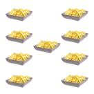 9un Saladeira Quadrada 750ml Travessa Petisqueira Cinza 9un Saladeira Quadrada 750ml Travessa Petisqueira Cinza