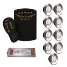 9x led slim rgbw 15w tholz + fonte 180w + basic smartpool