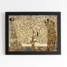 A Árvore da Vida Gustav Klimt Quadro Moldura Preta 60x40cm