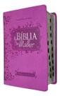 A bíblia da mulher capa lilás ara média com índice