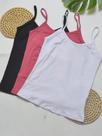 A-Lows Regata Malha Com ALÇA Fino KIT 2 UNIDADE