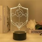 A luz noturna Genshins afeta a mudança de cor do LED 3D da Noelles A luz noturna Genshins afeta a mudança de cor do LED 3D da Noelles