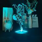 A luz noturna Genshins afeta a mudança de cor do LED 3D de Barbara