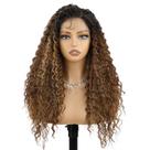 A peruca frontal de renda sintética fortalece Ombre Brown Mixed Blonde