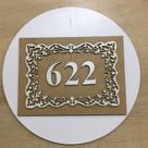 A003 Placa numero residencial e comercia INTERNO MDF