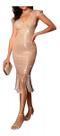 A0404-Vestido Festa Evento Luxo Elegante Trage Fino Franja A643 A0404-Vestido Festa Evento Luxo Elegante Trage Fino Franja A643