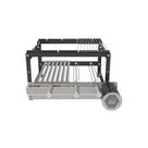 A3 Grill Tradicional Black - Motor Giratório para 4 Espetos + Grelha Argentina L21 + Grelha Auxiliar