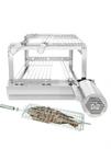 A3 Grill Tradicional - Motor Giratório para 3 Espetos + 2 Grelhas Auxiliares + Espeto Grelha