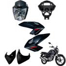 Aba (Asa) Tanque Cg Fan 160 2016 até 2021 + Farol Completo Com Aranha do Painel