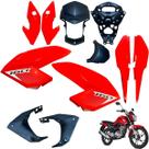 Aba (Asa) Tanque Cg Fan 160 2016 até 2021 + Farol Completo Rabeta Traseira 3 peças Aba (Asa) Tanque Cg Fan 160 2016 até 2021 + Farol Completo Rabeta Traseira 3 peças