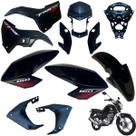 Aba (Asa) Tanque Cg Fan 160 2016 Até 2021 + Tampa Lateral Farol Completo Paralama Dianteiro