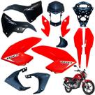 Aba (Asa) Tanque Cg Fan 160 2016 Até 2021 + Tampa Lateral Farol Completo Rabeta Traseira 3 peças