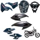 Aba (asa) Tanque Cg Fan 160 2022 / 2024 + Tampa Lateral Farol Completo Com Aranha do Painel