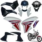 Aba (asa) Tanque Cg Titan 150 2014 / 2015 + Tampa Lateral Farol Completo Com Aranha Do Painel Aba (asa) Tanque Cg Titan 150 2014 / 2015 + Tampa Lateral Farol Completo Com Aranha Do Painel