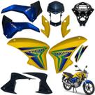 Aba (asa) Tanque Cg Titan 150 2014 / 2015 + Tampa Lateral Farol Completo Com Aranha Do Painel