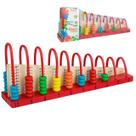 Ábaco 10 Colunas Brinquedo Educativo Hastes Pedagógicas