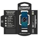 Abafador Damper Azul Holográfico DHMD03 Couro Tag Metal Médio MD Instrumentos Guitarra Violão Baixo