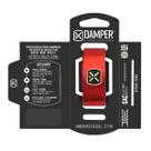 Abafador Damper Vermelho P/ Instrumentos de Corda MD Couro Tag Metal Metálico Guitarra Violão Baixo